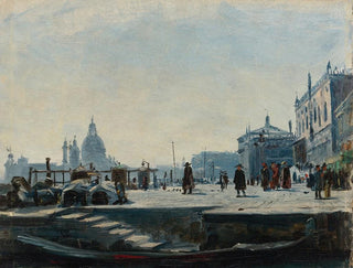 Ercole Calvi - View Of The Riva Degli Schiavoni Venice Looking West Towards The Palazzo Ducale And The Punta Della Dogana.webp