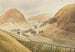 Gerbes de maïs en boerderijen Hill Farm Capelyffin Wales - Eric Ravilious — weergave van het kunstwerk