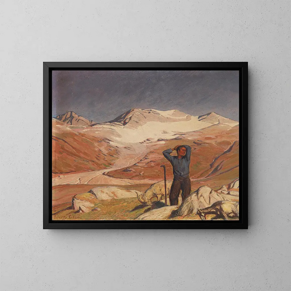 Lente in de Alpen - Erich Erler — ingelijst kunstwerk aan de muur