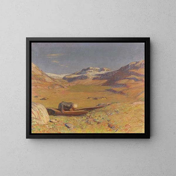 Herfstzonneschilderij - Erich Erler — ingelijst kunstwerk aan de muur