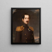 Oscar Ier, koning van Zweden en Noorwegen 1844-1859 - Erik Wahlbergson — ingelijst kunstwerk aan de muur