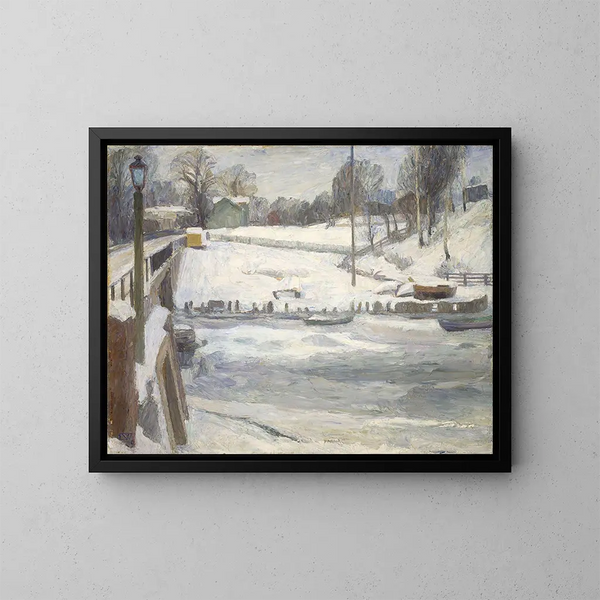 De Lysaker - Erik Werenskiold — ingelijst kunstwerk aan de muur