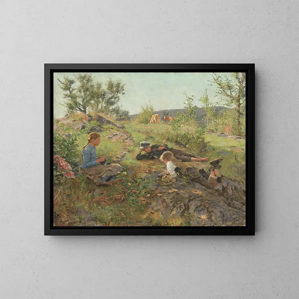 van Bergers à Tty - Erik Werenskiold — ingelijst kunstwerk aan de muur