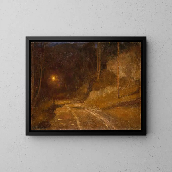 Lumière de lampe - Erik Werenskiold — ingelijst kunstwerk aan de muur