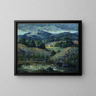 Dreigende storm - Ernest Lawson — ingelijst kunstwerk aan de muur