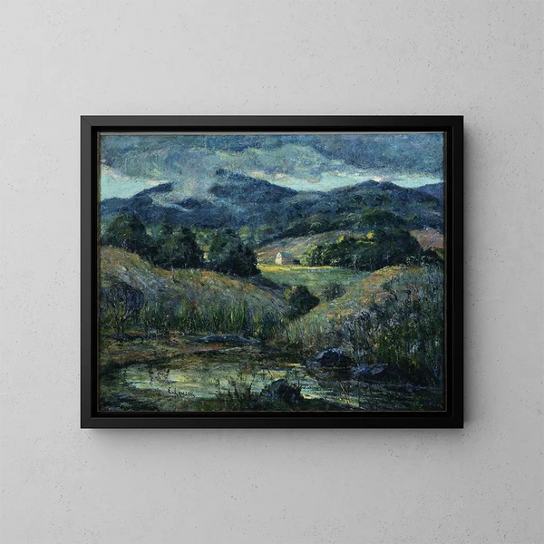 Dreigende storm - Ernest Lawson — ingelijst kunstwerk aan de muur
