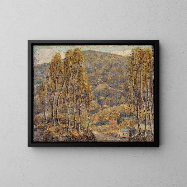 Beukenbomen - Ernest Lawson — ingelijst kunstwerk aan de muur
