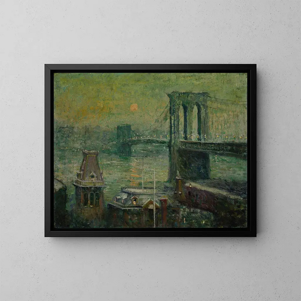 Brooklyn Bridge - Ernest Lawson — ingelijst kunstwerk aan de muur