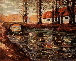 Landschap met rivier - Ernest Lawson — weergave van het kunstwerk