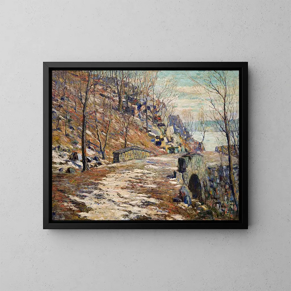 Route le long des Palissades - Ernest Lawson — ingelijst kunstwerk aan de muur