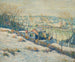 Winter aan de rivier de Harlem boven - Ernest Lawson — weergave van het kunstwerk