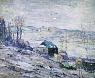 Winderige dag aan de Bronx-rivier - Ernest Lawson — weergave van het kunstwerk