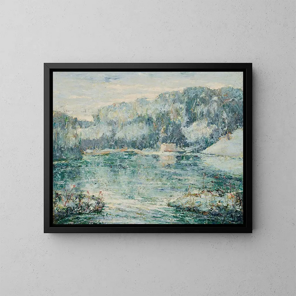 Winter in Spuyten Duyvil - Ernest Lawson — ingelijst kunstwerk aan de muur