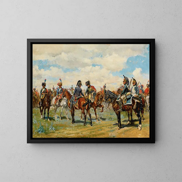 De Twee Vrienden - Ernest Meissonier — ingelijst kunstwerk aan de muur