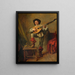 Soldaat die luit speelt op de theorbe - Ernest Meissonier — ingelijst kunstwerk aan de muur
