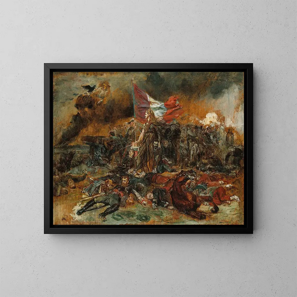 La Défense de Paris - Ernest Meissonier — ingelijst kunstwerk aan de muur