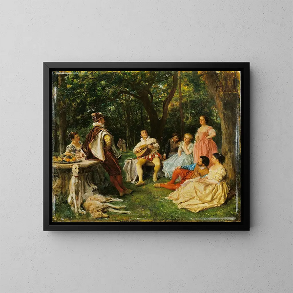 Le Récital - Ernest Meissonier — ingelijst kunstwerk aan de muur