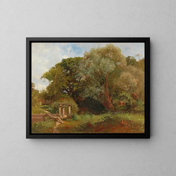 Aan de rand van de molen - Ernestine von Kirchsberg — ingelijst kunstwerk aan de muur