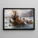Sirènes en centauren in bad - Ernst Albert Fischer — ingelijst kunstwerk aan de muur