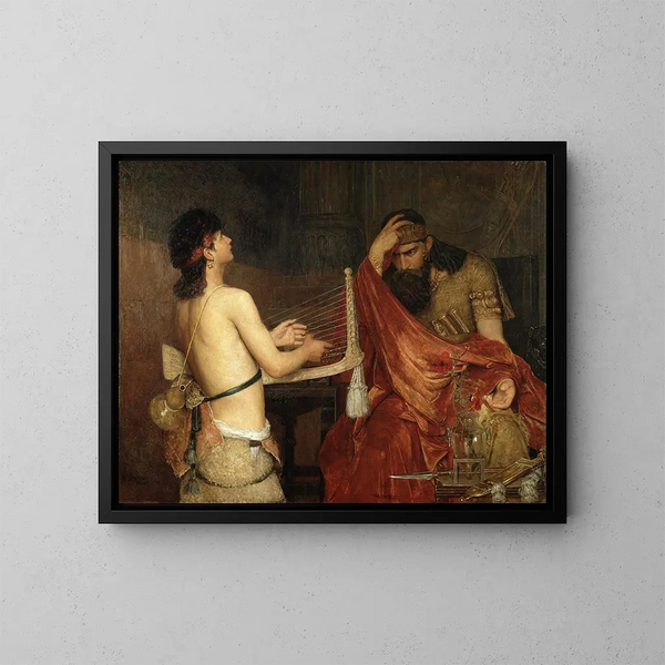 David en Saul - Ernst Josephson — ingelijst kunstwerk aan de muur