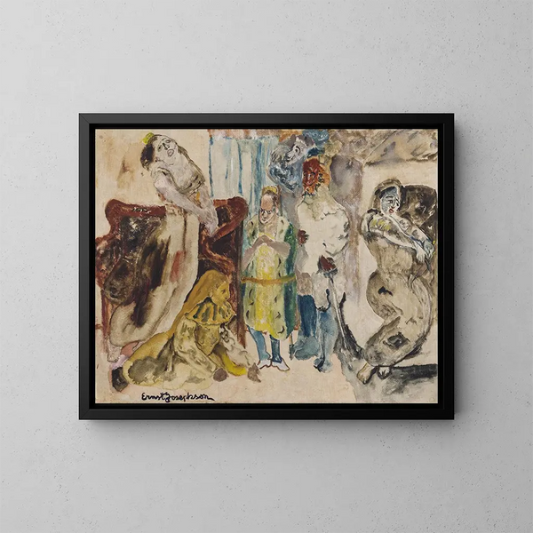 Dramatische scène - Ernst Josephson — ingelijst kunstwerk aan de muur
