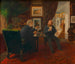 Ludwig Anzengruber en bezoek bij Rudolf von Alt - Ernst Juch — weergave van het kunstwerk