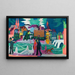 Basel met de Rijn - Ernst Ludwig Kirchner — ingelijst kunstwerk aan de muur