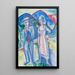 Koppel boeren met het successiestempel - Ernst Ludwig Kirchner — ingelijst kunstwerk aan de muur