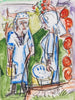 Landbouwers bij de fontein van Stafelalp - Ernst Ludwig Kirchner — weergave van het kunstwerk