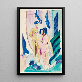 Ernst Ludwig Kirchner - Drei Akte im Bergwald.webp