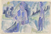 van een speler met accordeon in een maanverlichte nacht - Ernst Ludwig Kirchner — weergave van het kunstwerk
