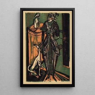 Ernst Ludwig Kirchner - Lady with dog Dame mit Hund.webp