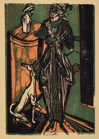Ernst Ludwig Kirchner - Lady with dog Dame mit Hund.webp