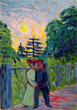 Ernst Ludwig Kirchner - Moonrise Soldier and Maiden.webp