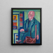 Portret van Dr. Carl Hagemann - Ernst Ludwig Kirchner — ingelijst kunstwerk aan de muur