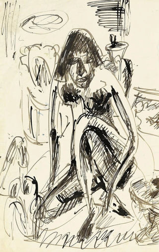 Ernst Ludwig Kirchner - Sitzende Frau im Tub.webp