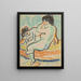 Zittend en liggend naakt op het bed - Ernst Ludwig Kirchner — ingelijst kunstwerk aan de muur