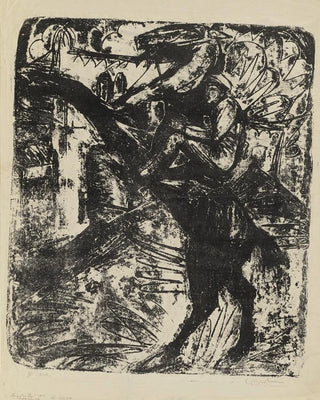 Ernst Ludwig Kirchner - Steigendes Pferd mit Reiter.webp