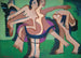 Dansgroep - Ernst Ludwig Kirchner — weergave van het kunstwerk