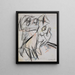 Vier boeren dansend - Ernst Ludwig Kirchner — ingelijst kunstwerk aan de muur