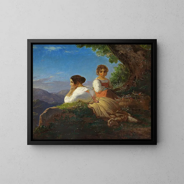 Twee Italianen - Ernst Meyer — ingelijst kunstwerk aan de muur