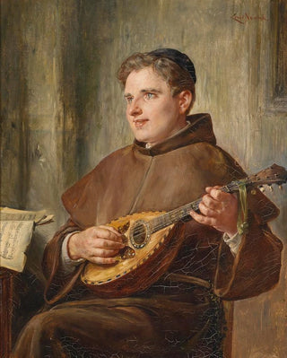 Ernst Nowak - Musizierender Mnch.webp