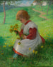 Meis met een paardenbloem - Ernst Payer — weergave van het kunstwerk