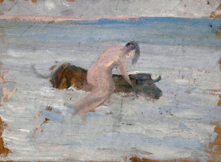 Europa op de zwemmende stier - Ernst Schiess — weergave van het kunstwerk