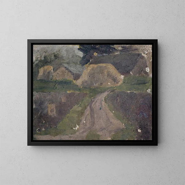 Ferme - Ernst Schiess — ingelijst kunstwerk aan de muur