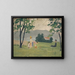 Vrouwen en kind op een weide - Ernst Schiess — ingelijst kunstwerk aan de muur