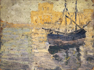 Ernst Schiess - Harbour with Sailing Boat.webp