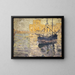 Haven met zeilboot - Ernst Schiess — ingelijst kunstwerk aan de muur