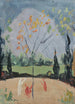 herfstboom met San Salvatore - Ernst Schiess — weergave van het kunstwerk