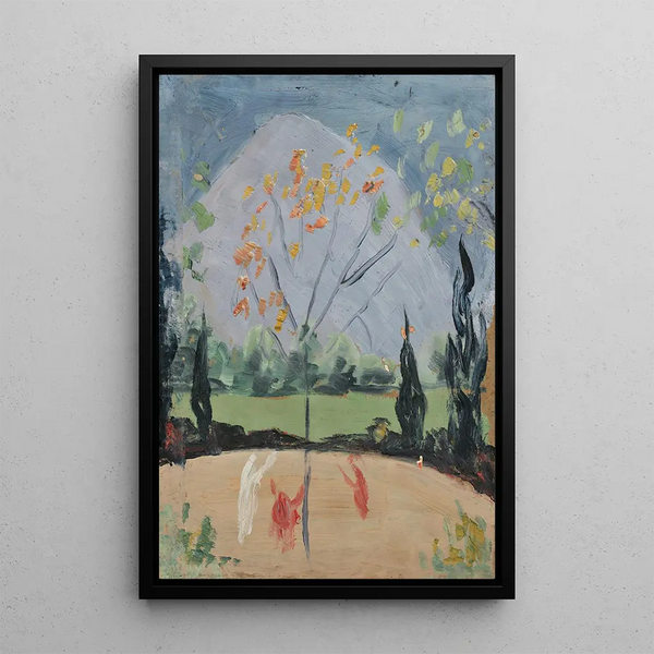 Ernst Schiess - Herbstlicher Baum mit San Salvatore.webp